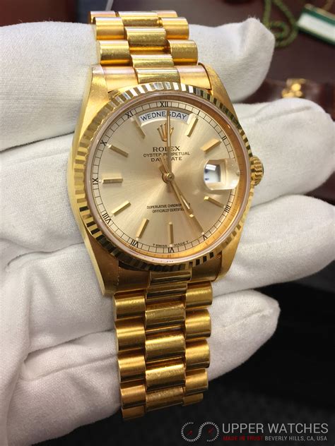 plain gold rolex watch